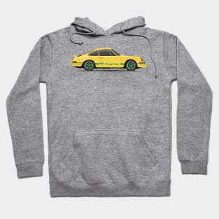 supercar 911 carrera rs turbo 1972 side yellow green Hoodie